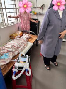 Lắp đặt máy thở tại nhà thờ