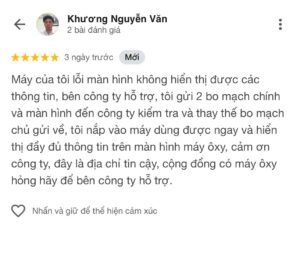 sửa máy tạo oxy