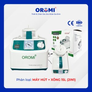 Máy Hút Dịch + Xông Khí Dung OROMI 1 Bình 15L