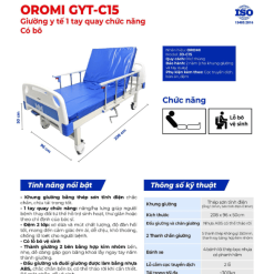 giường y tế 1 tay quay Oromi