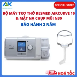 máy trợ thở Resmed Aircurve 10 Vauto kèm mặt nạ chụp mũi N30