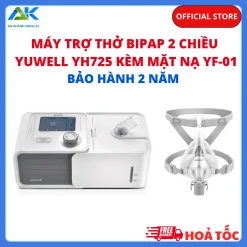 Máy trợ thở Yuwell YH725 kèm mặt nạ mũi miệng YF-01