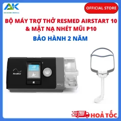 Máy Trợ Thở ResMed AirStart 10 APAP Kèm Mặt Nạ Nhét Mũi P10