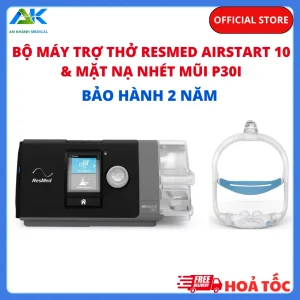 Máy Trợ Thở ResMed AirStart 10 APAP Kèm Mặt Nạ Nhét Mũi P30i Máy Trợ Thở ResMed AirStart 10 APAP Kèm Mặt Nạ Nhét Mũi P30i