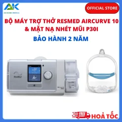 máy trợ thở Resmed Aircurve 10 Vauto kèm mặt nạ nhét mũi P30i