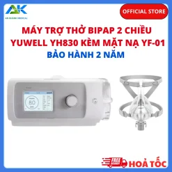 Máy Trợ Thở Yuwell YH830 Kèm Mặt Nạ Mũi Miệng YF-01