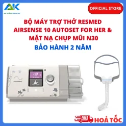 máy trợ thở ResMed Airsense 10 Autoset For Her kèm mặt nạ chụp mũi N30