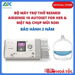 Bộ máy trợ thở ResMed Airsense 10 Autoset For Her kèm mặt nạ chụp mũi N30i