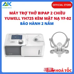 Máy Trợ Thở Yuwell YH725 Kèm Mặt Nạ Mũi Miệng YF-02