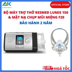 máy trợ thở Resmed Lumis 150 kèm mặt nạ mũi miệng F20