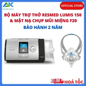 máy trợ thở Resmed Lumis 150 kèm mặt nạ mũi miệng F20