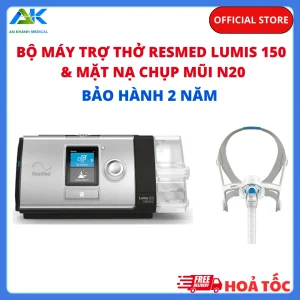 Bộ máy trợ thở Resmed Lumis 150 kèm mặt nạ chụp mũi N20 7 7 11zon