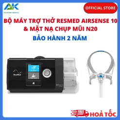 Máy trợ thở ResMed Airsense 10 Autoset kèm mặt nạ chụp mũi N20