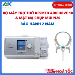 máy trợ thở Resmed Aircurve 10 Vauto kèm mặt nạ chụp mũi N20