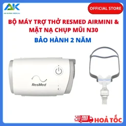 Bộ máy trợ thở ResMed Airmini kèm mặt nạ chụp mũi N30