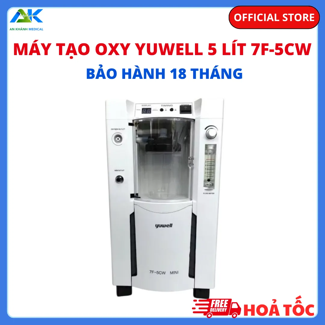 Máy tạo oxy chính ngạch Việt Nam: Cách nhận biết Máy tạo oxy Yuwell 7F-5CW