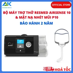 Máy trợ thở ResMed Airsense 10 Autoset kèm mặt nạ nhét mũi P10