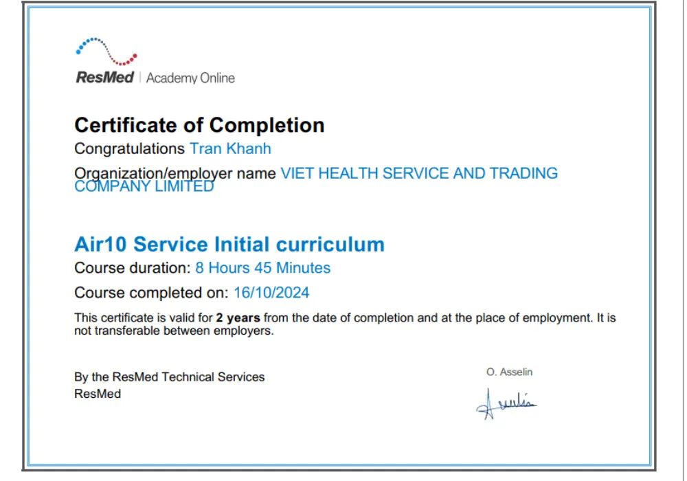 Chung chi An Khanh Medical 1