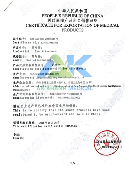 Chung nhan xuat khau CFS trang 2