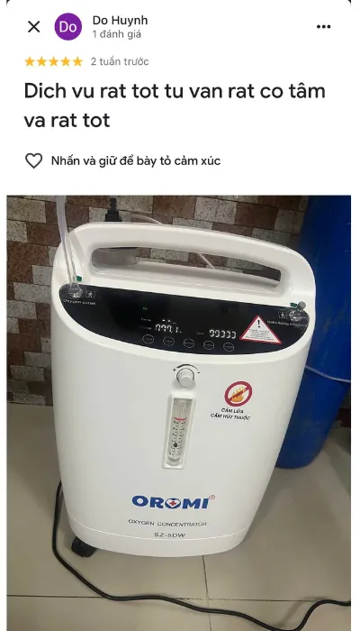 Danh gia khach hang ve may tao oxy Oromi 9