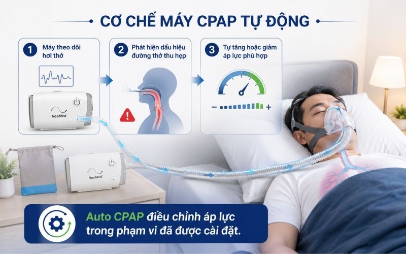 May CPAP tu dong co phai may BiPAP khong