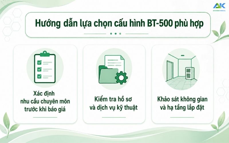 Huong dan lua chon cau hinh BT 500 phu hop