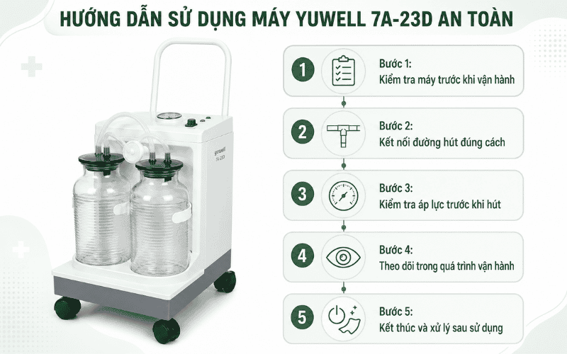 Huong dan su dung may yuwell 7A 23D an toan