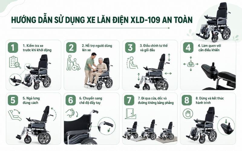 Huong dan su dung xe lan dien XLD 109 an toan