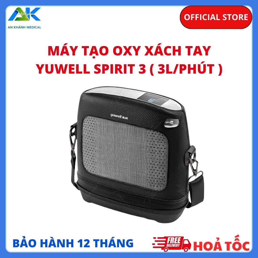 Máy Tạo Oxy Xách Tay Yuwell Spirit 3 (3L/Phút) - Bảo hành 12 tháng Máy Tạo Oxy Xách Tay Yuwell Spirit 3 (3L/Phút) - Bảo hành 12 tháng - Ảnh 2