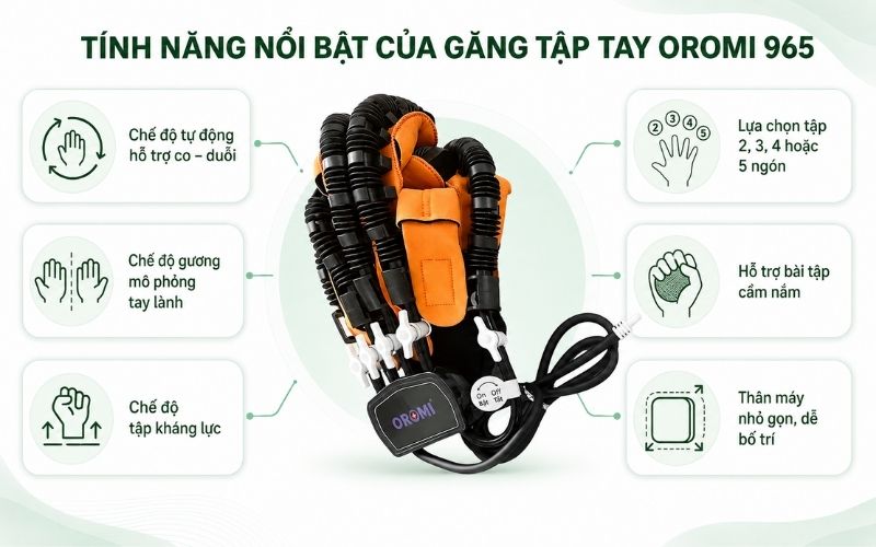 Tinh nang noi bat cua gang tap tay OROMI 965