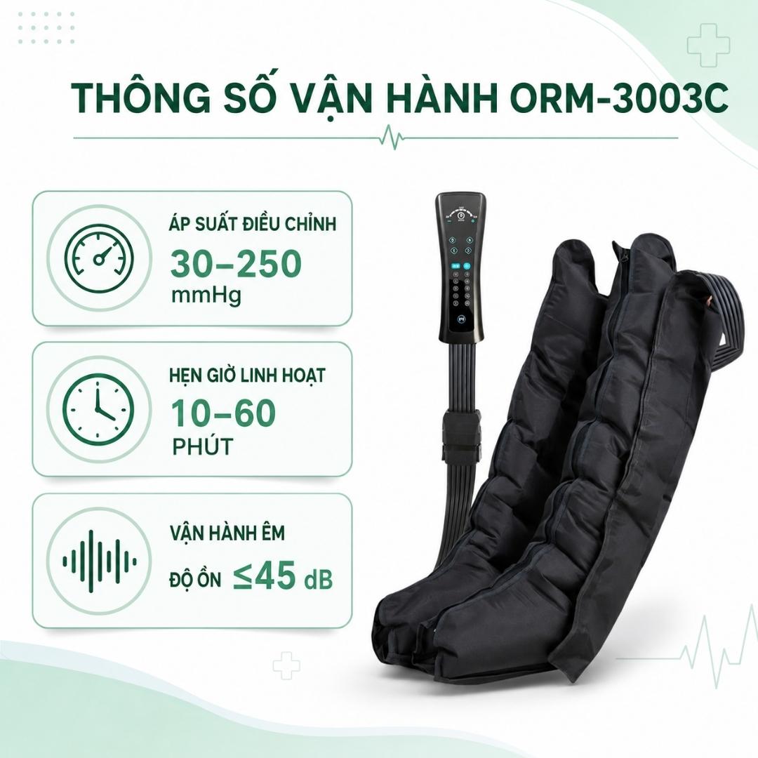 Tinh nang noi bat cua may nen ep tri lieu gian tinh mach ORM 3003C 1