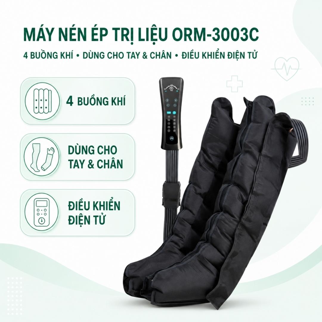 Tinh nang noi bat cua may nen ep tri lieu gian tinh mach ORM 3003C