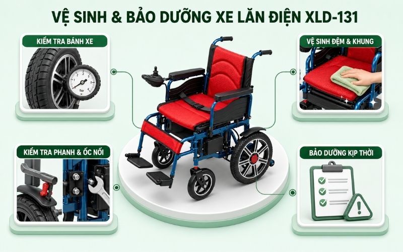 Ve sinh va bao duong xe lan dien XLD 131