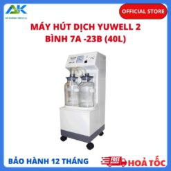 Máy Hút Dịch Yuwell 2 Bình 7A-23B (40L) - Bảo Hành 12 Tháng may hut dich yuwell 2 binh 7A 23B 40L
