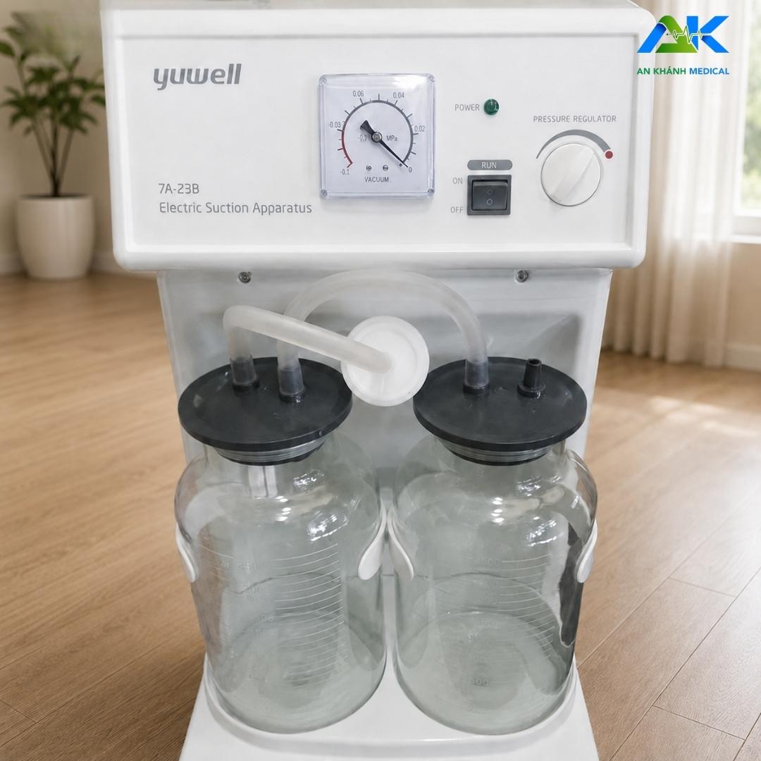 Máy Hút Dịch Yuwell 2 Bình 7A-23B (40L) - Bảo Hành 12 Tháng Máy Hút Dịch Yuwell 2 Bình 7A-23B (40L) - Bảo Hành 12 Tháng - Ảnh 5