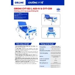 Giuong Benh Nhan 2 Tay Quay OROMI GYT C09