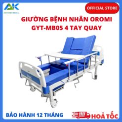 Giường Bệnh Nhân OROMI GYT-MB05 4 Tay Quay, BH 12 Tháng