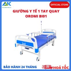 Giường Y Tế 1 Tay Quay OROMI BI01 Tải 250kg, BH 2 Năm