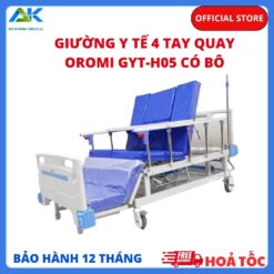 Giường Y Tế 4 Tay Quay OROMI GYT-H05 Có Bô, BH 1 Năm
