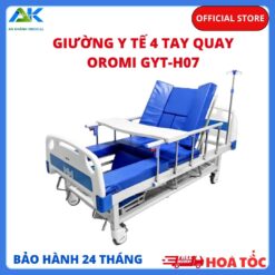 Giường Y Tế 4 Tay Quay OROMI GYT-H07 Có Bô, Bảo Hành 2 Năm