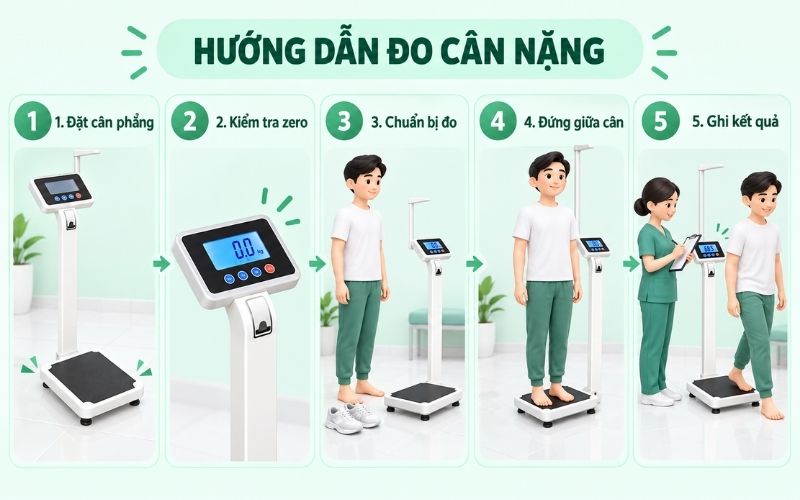 Huong dan do can nang bang can suc khoe kem thuoc do chieu cao OROMI