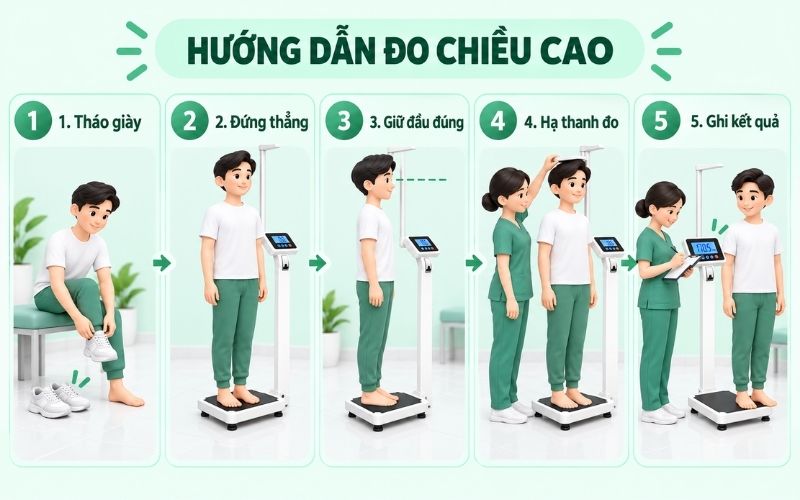 Huong dan do chieu cao bang can suc khoe kem thuoc do chieu cao OROMI