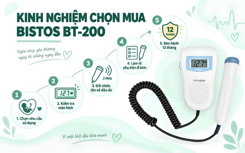 Kinh nghiem chon mua may nghe tim thai Bistos BT 200