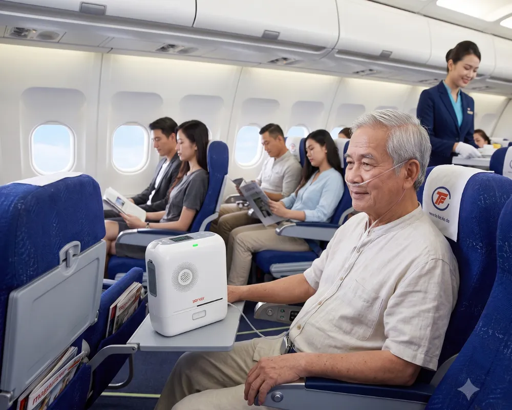 Máy Tạo Oxy Di Động Đi Du Lịch Kèm Pin Sạc