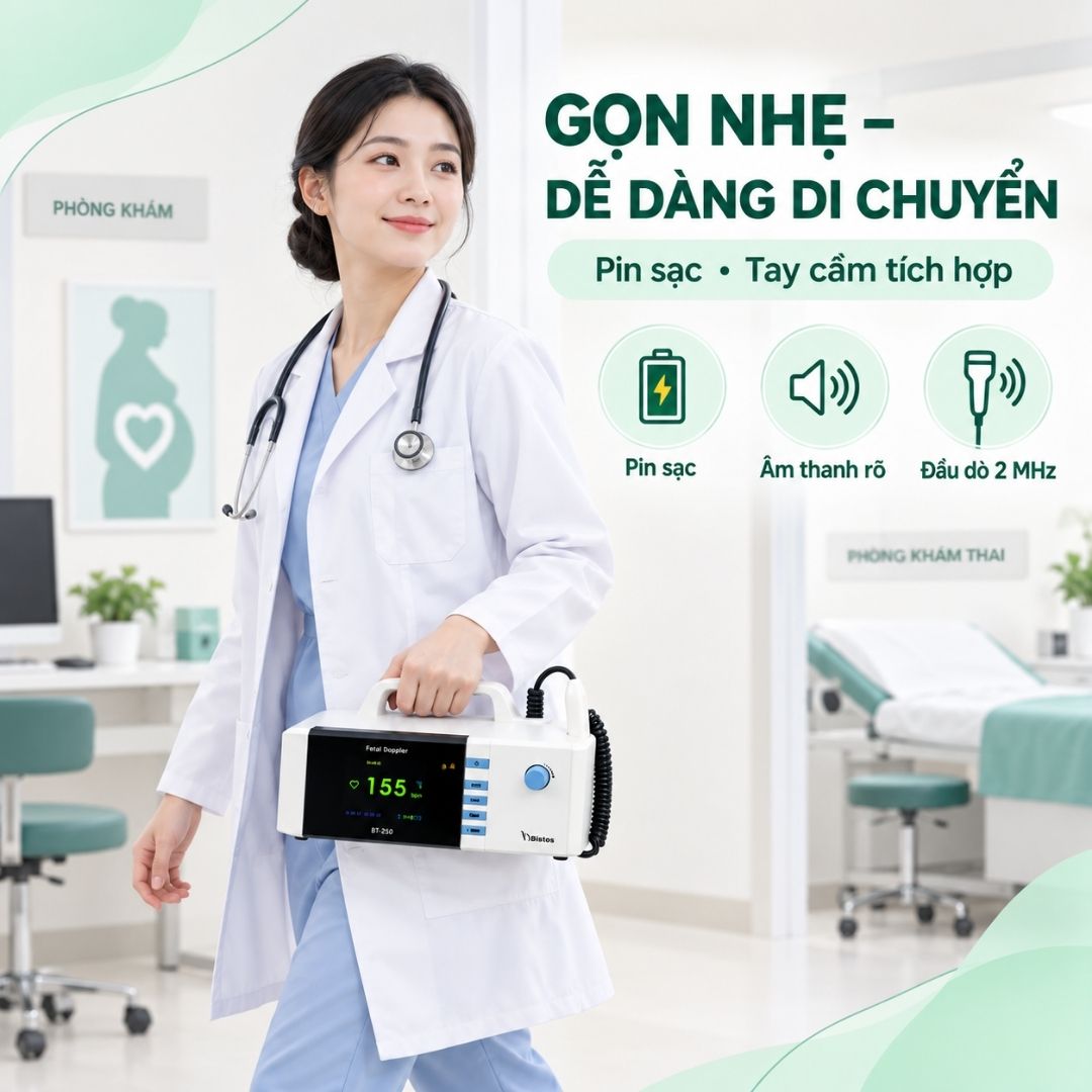 Vi sao nen chon may nghe tim thai cam tay Bistos BT 250 1