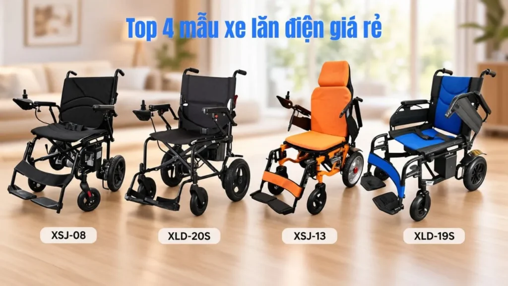 Top 4 mẫu xe lăn điện giá rẻ