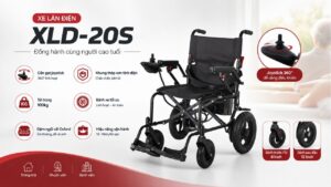 Xe lăn điện gấp gọn XLD-20S thay đổi hướng 360°