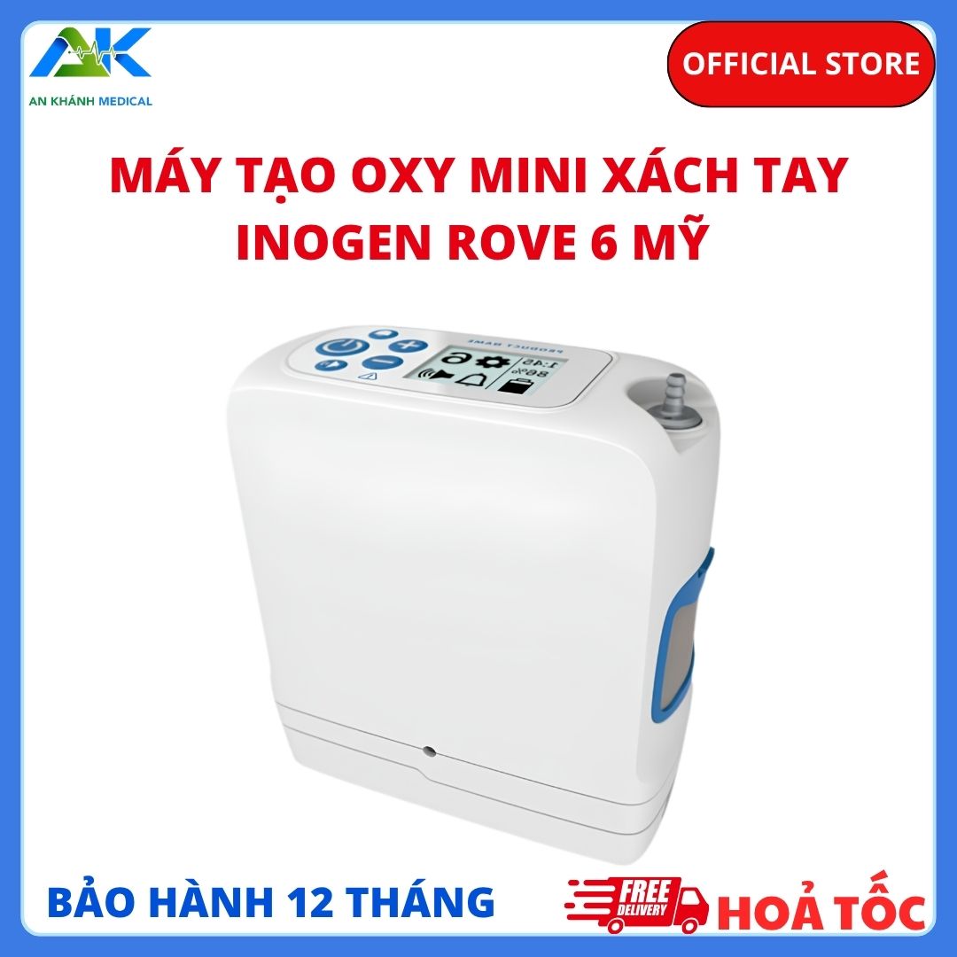 Máy Tạo Oxy Mini Xách Tay Inogen Rove 6 Mỹ – BH 1 Năm