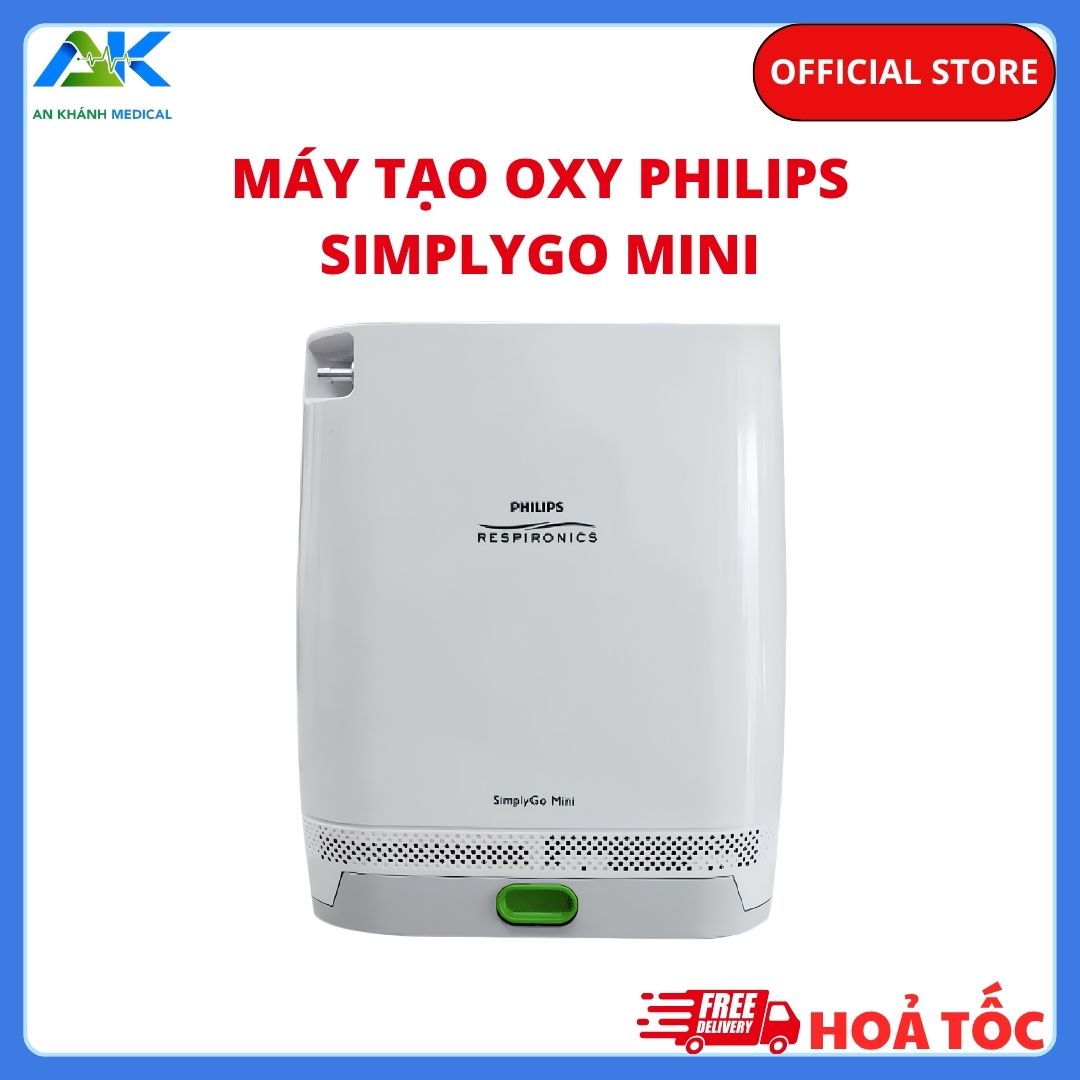 Máy Tạo Oxy Philips SimplyGo Mini Nhẹ 2,3kg, Dùng Pin