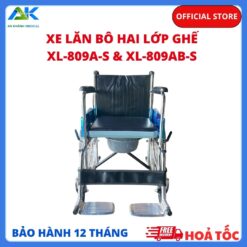 Xe Lăn Bô Hai Lớp Ghế Oromi XL-809A-S & XL-809AB-S – BH 1 Năm